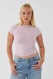 Luxe Longline Tee, MUTED ORCHID - alternate image 1