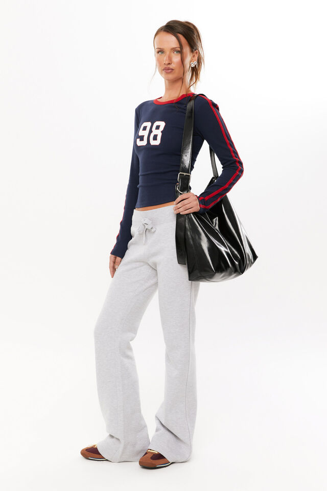 Gracie Long Sleeve Graphic Top, NAVY LEAGUE/98