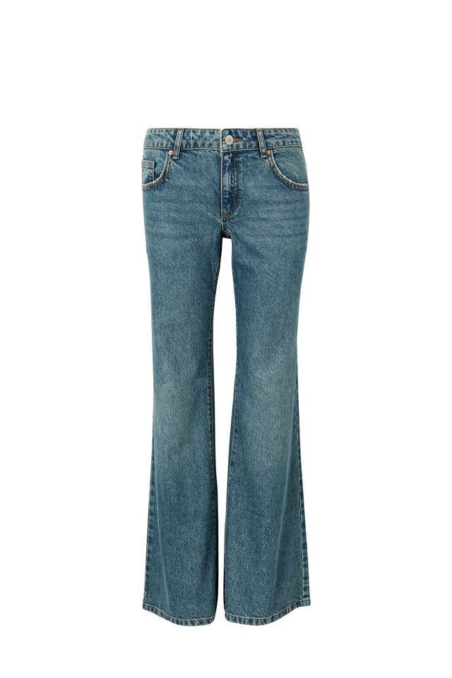 Low Rise Bootleg Jean, GARAGE BLUE