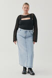 Cali Denim Maxi Skirt, SUMMER BLUE - alternate image 5