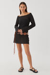 Jessa Bell Sleeve Knit Mini Dress, BLACK - alternate image 5