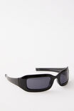 Charlotte Wrap Around Sunglasses, BLACK - alternate image 2