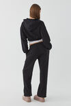 Jolie Cropped Zip Through Hoodie, BLACK - alternate image 3