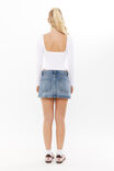 Luxe Square Neck Long Sleeve Bodysuit, WHITE - alternate image 3