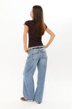 Lexy Rib Button Through Tee, DEEP CHOC - alternate image 3