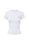 Court Graphic Fitted Tee, WHITE/CHERRY - alternate image 6