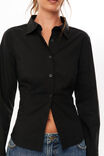 Layla Fitted Shirt, BLACK - alternate image 4