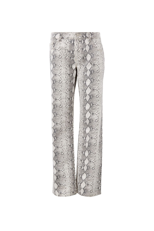 Low Rise Straight Jean, LOLA PYTHON GREY