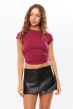 Rylie Micro Skort, BLACK PU - alternate image 2