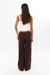 Fold Back Wide Leg Pant, DEEP CHOC - alternate image 3