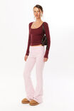 Fold Back Flare Pant, ROSETTE PINK - alternate image 4