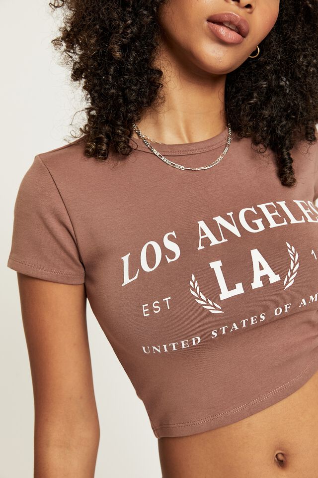 Bambi Printed T Shirt, CHOC MALT/LOS ANGELES