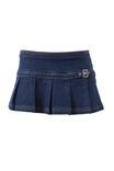 Ashley Pleated Denim Mini Skirt, INDIGO - alternate image 6