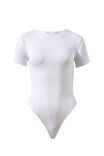Luxe Short Sleeve Bodysuit, WHITE - alternate image 7