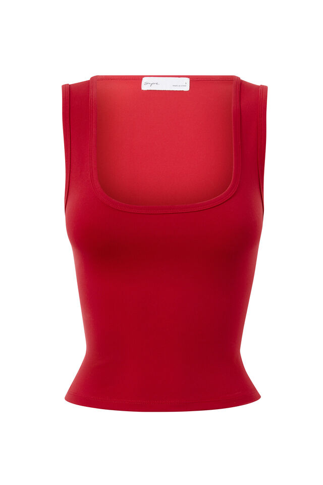 Kirra Scoop Tank, LIPSTICK RED