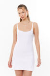 Lulu Scoop Neck Mini Dress, WHITE - alternate image 2