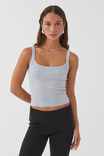 Riri Scoop Neck Tank, GREY MARLE - alternate image 1