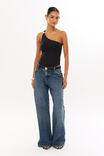 Luxe Jessica One Shoulder Bodysuit, BLACK - alternate image 3