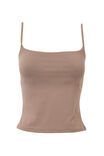Luxe Strappy Cami, MINK BROWN - alternate image 6