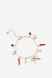 Charm Bracelet, GOLD/MIXED CHARMS - alternate image 1