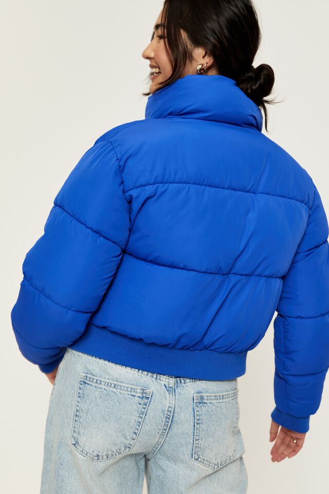 Cody Cropped Puffer Jacket, SAPPHIRE BLUE
