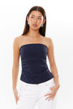Eva Strapless Top, JANE SPOT NAVY WHITE - alternate image 1