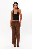 Ebony Faux Suede Pant, MOCHA BROWN - alternate image 1