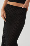 Mischa Crochet Maxi Skirt, BLACK - alternate image 4