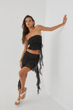 Giselle Asymmetric Mesh Skirt, BLACK - alternate image 5