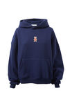 LA Bear Oversized Fleece Hoodie, ROYAL NAVY/LA BEAR - alternate image 6