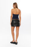 Maya Faux Leather Mini Skirt, BLACK - alternate image 3
