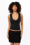 Maya Denim Mini Skirt, BACK IN BLACK - alternate image 2