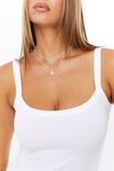 Riri Scoop Neck Tank, WHITE - alternate image 5