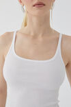 Paris Scoop Neck Tank, WHITE - alternate image 4