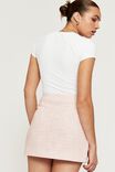 Trixie Boucle Wrap Mini Skirt, PINK/WHITE