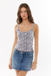 Kiki Scoop Neck Tank, ADRIANA SNAKE GREY - alternate image 1