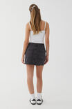 Carpenter Denim Mini Skirt, WASHED BLACK - alternate image 3
