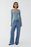 Riri Scoop Neck Long Sleeve, STOCKHOLM BLUE - alternate image 2