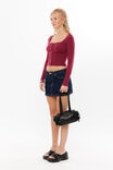 Sofi Square Neck Cardi, WILD BERRY - alternate image 5