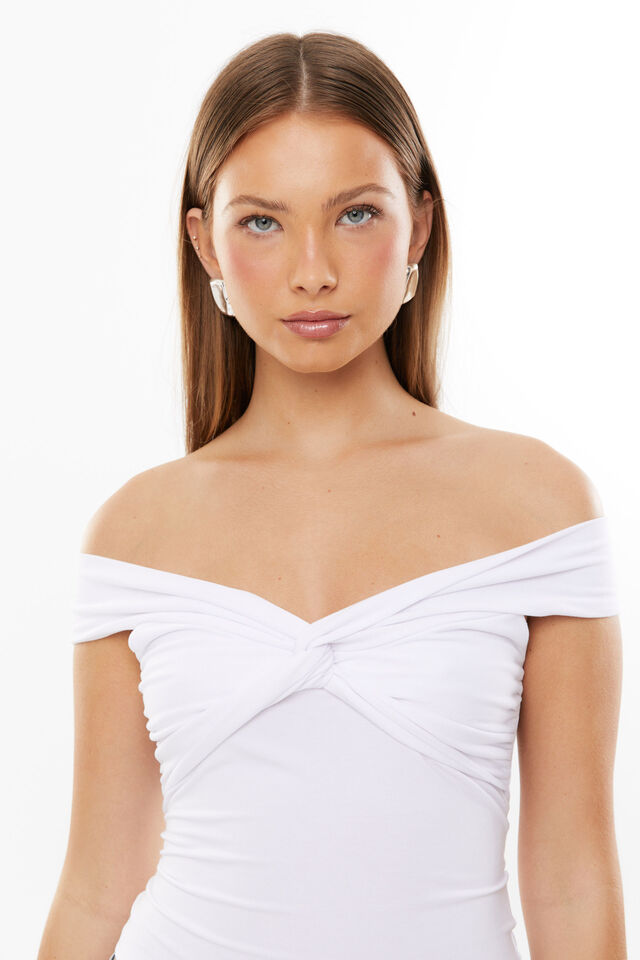 Soft Sunny Twist Top, WHITE