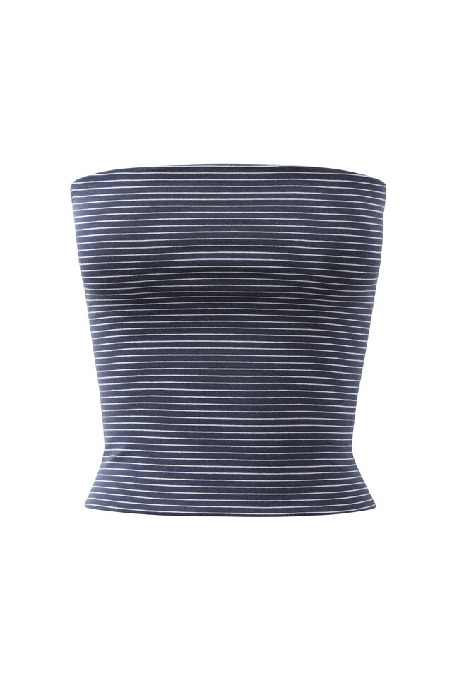 Tessa Tube Top, WASHED NAVY/WHITE STRIPE