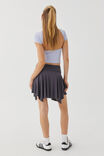 Luxe Hanky Hem Mini Skirt, GUNMETAL - alternate image 3