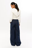 Low Rise Cargo Jean, OXFORD BLUE - alternate image 3