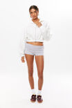 Jolie Cropped Zip Through Hoodie, CLOUD WHITE - alternate image 2