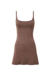 Lulu Scoop Neck Mini Dress, BROWN CAROB - alternate image 6