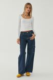 Helly Long Sleeve Scoop Neck Top, WHITE - alternate image 5