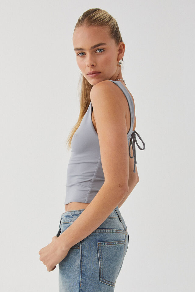 Luxe Backless Tank, MOONLIGHT GREY