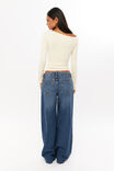 Immy Fold Back Knit Top, BUTTER CREAM - alternate image 3