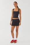Soft Ruched Mini Skirt, BLACK - alternate image 2