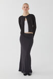 Soft Twist Maxi Skirt, BLACK - alternate image 1